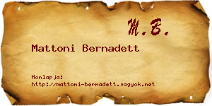 Mattoni Bernadett névjegykártya