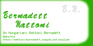bernadett mattoni business card